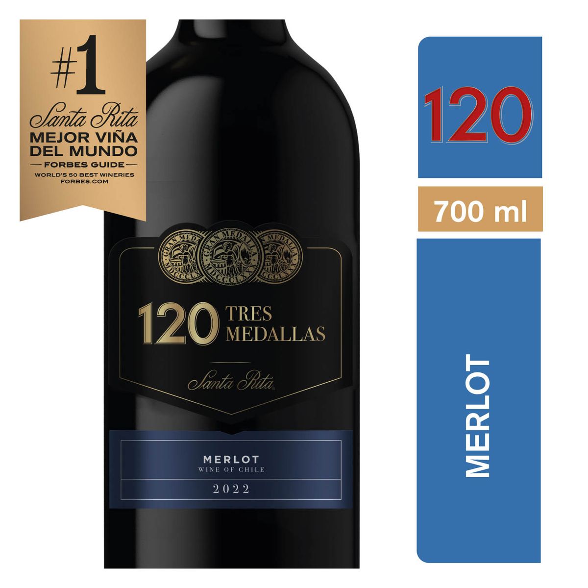 3 MEDALLAS - Vino Tinto Merlot Varietal