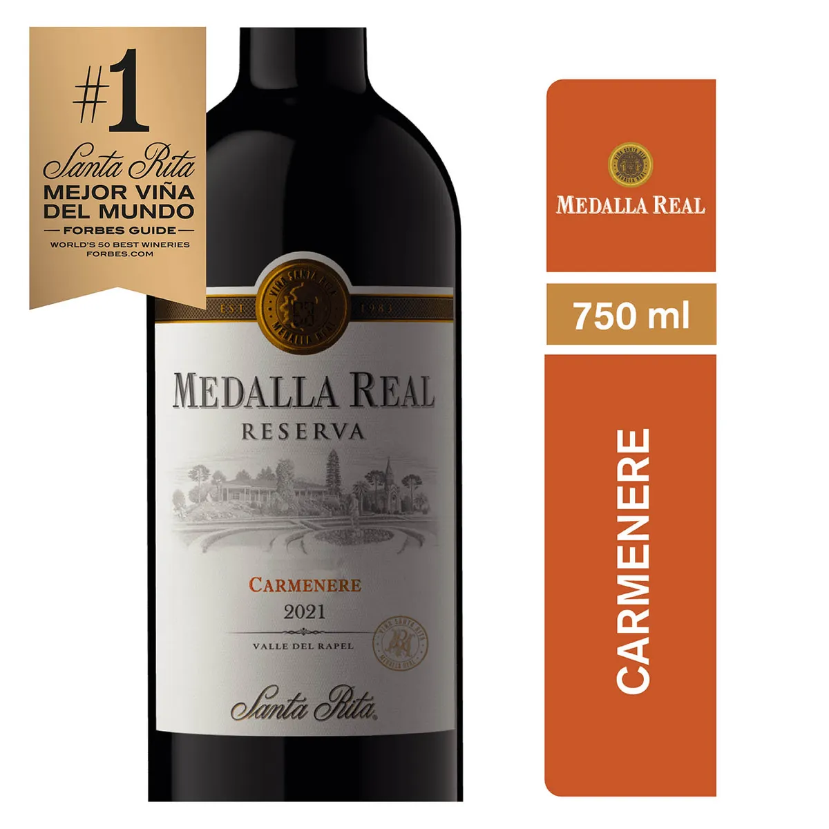 MEDALLA REAL - Vino Tinto Carmenere Medalla Real Reserva 13.5° 750 cc