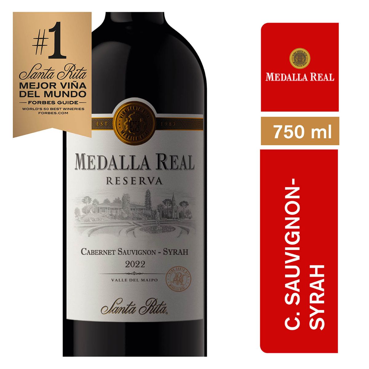 MEDALLA REAL - Vino Tinto Cabernet Sauvignon / Syrah Reserva Ensamblaje
