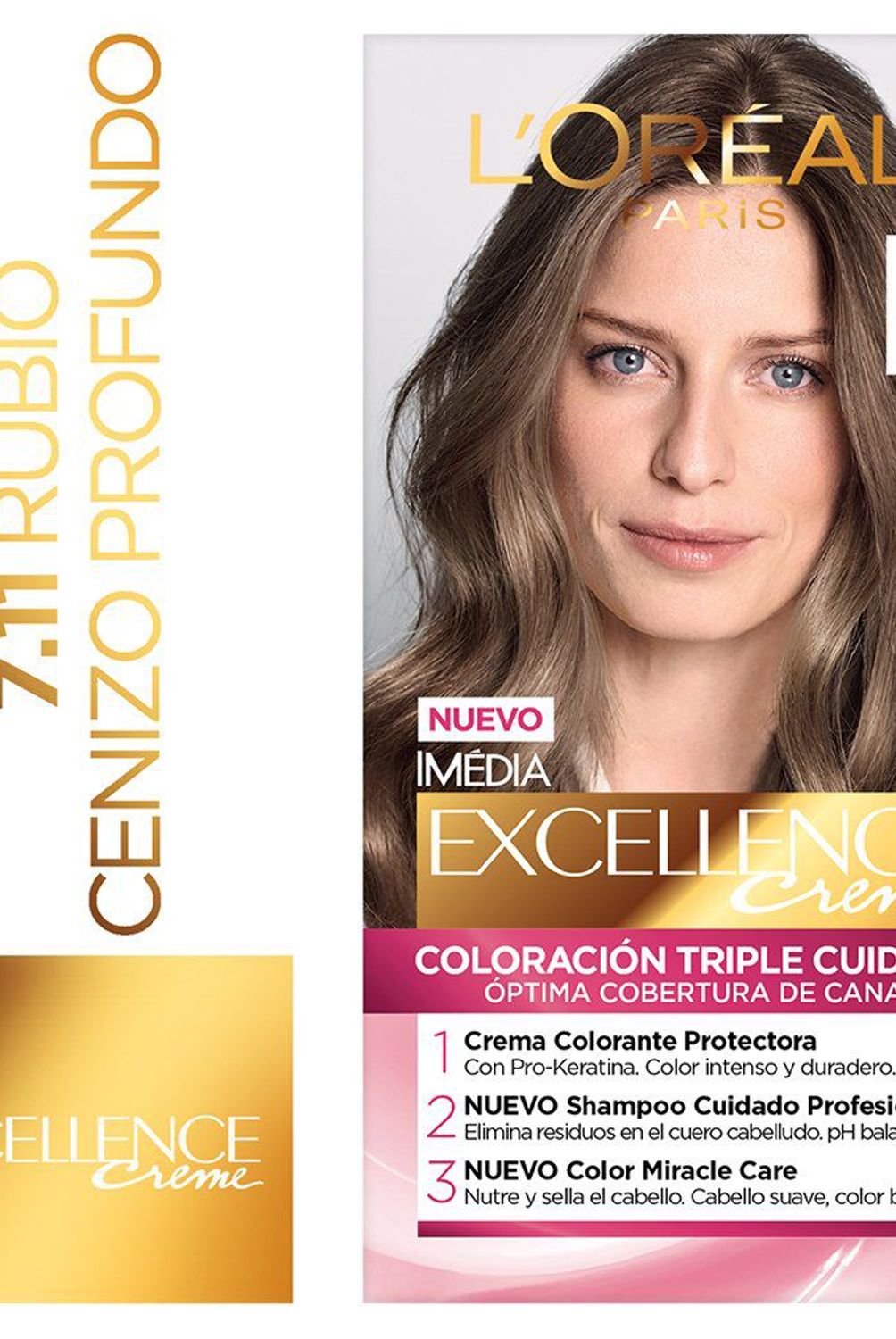 EXCELLENCE - Tintura Tono N° 7.11 Rubio Ceniza
