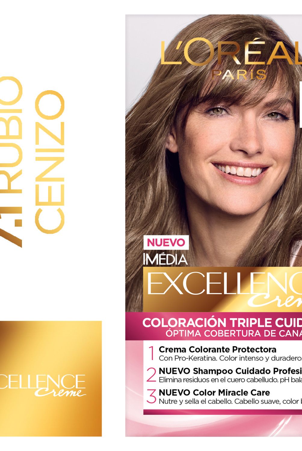 EXCELLENCE - Tintura Tono N° 7.1 Rubio Ceniza