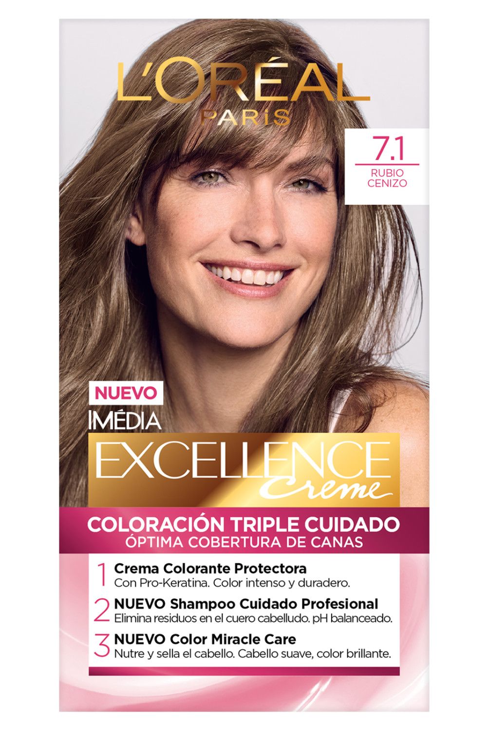 EXCELLENCE - Tintura Tono N° 7.1 Rubio Ceniza