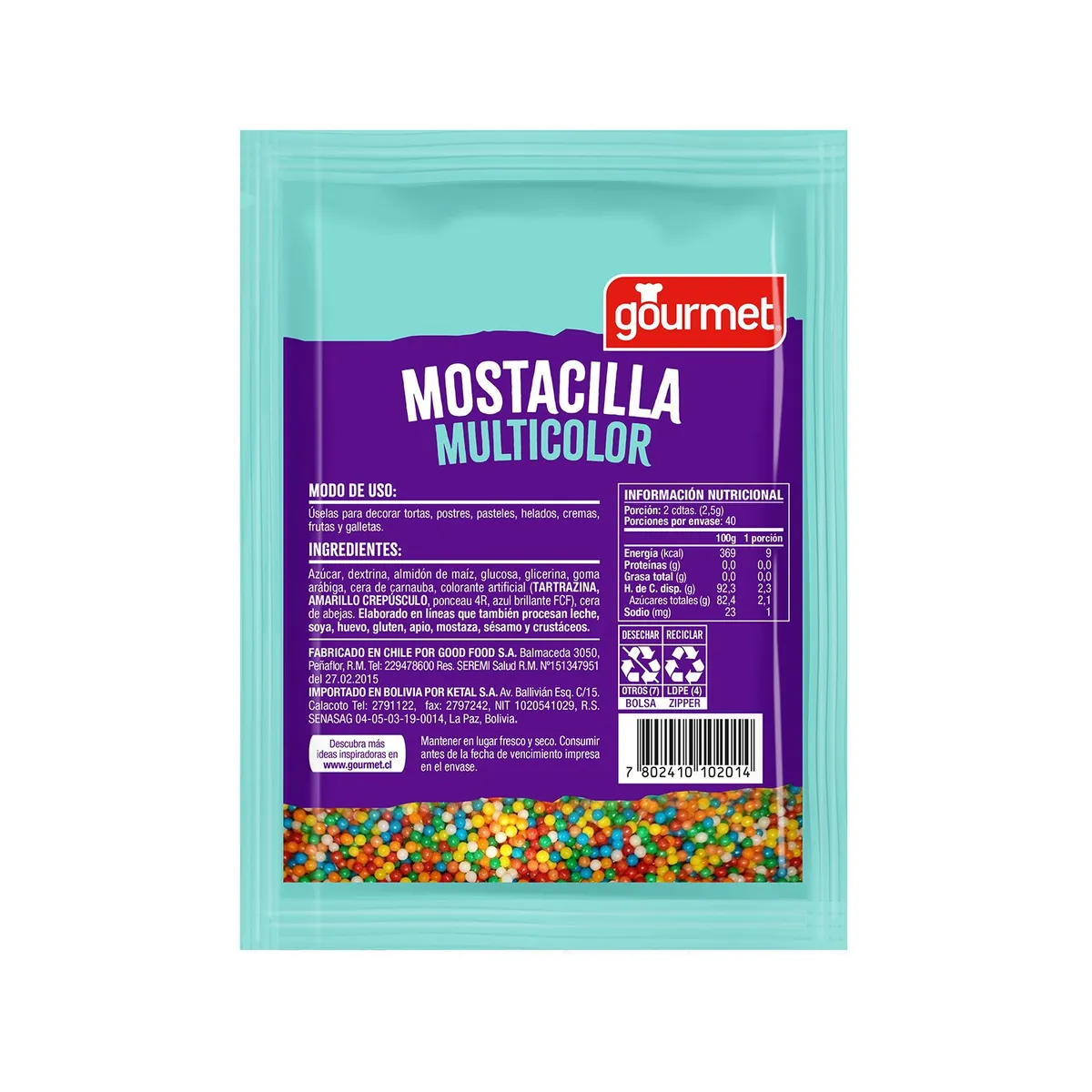 GOURMET - Mostacilla Para Repostería Multicoclor