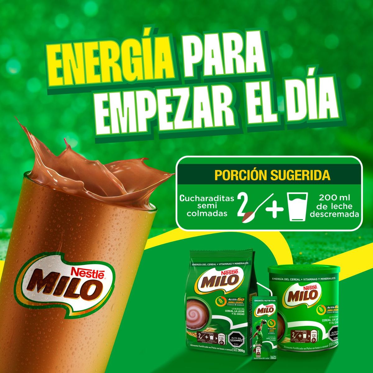 MILO - Saborizante Para Leche Milo Activ-Go Bolsa
