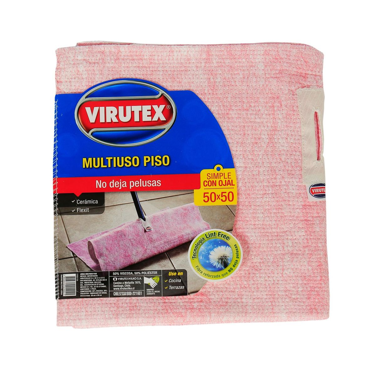 VIRUTEX - Trapero Virutex Multiuso para Piso 50x50 cm 1 Un