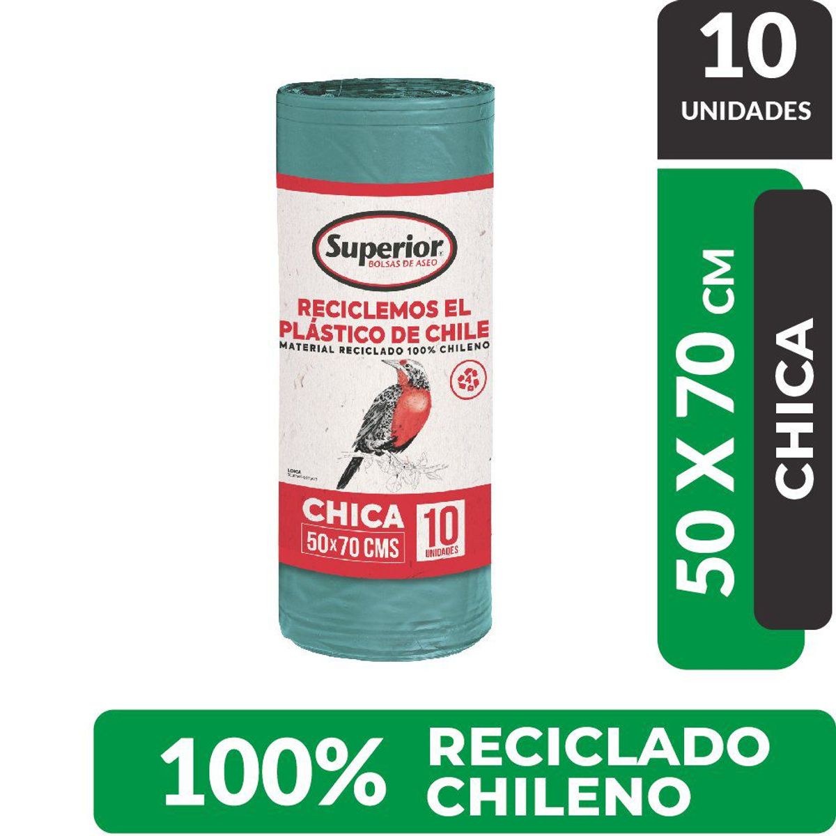 SUPERIOR - Bolsa de Basura Superior Chica 50 x 70 cms