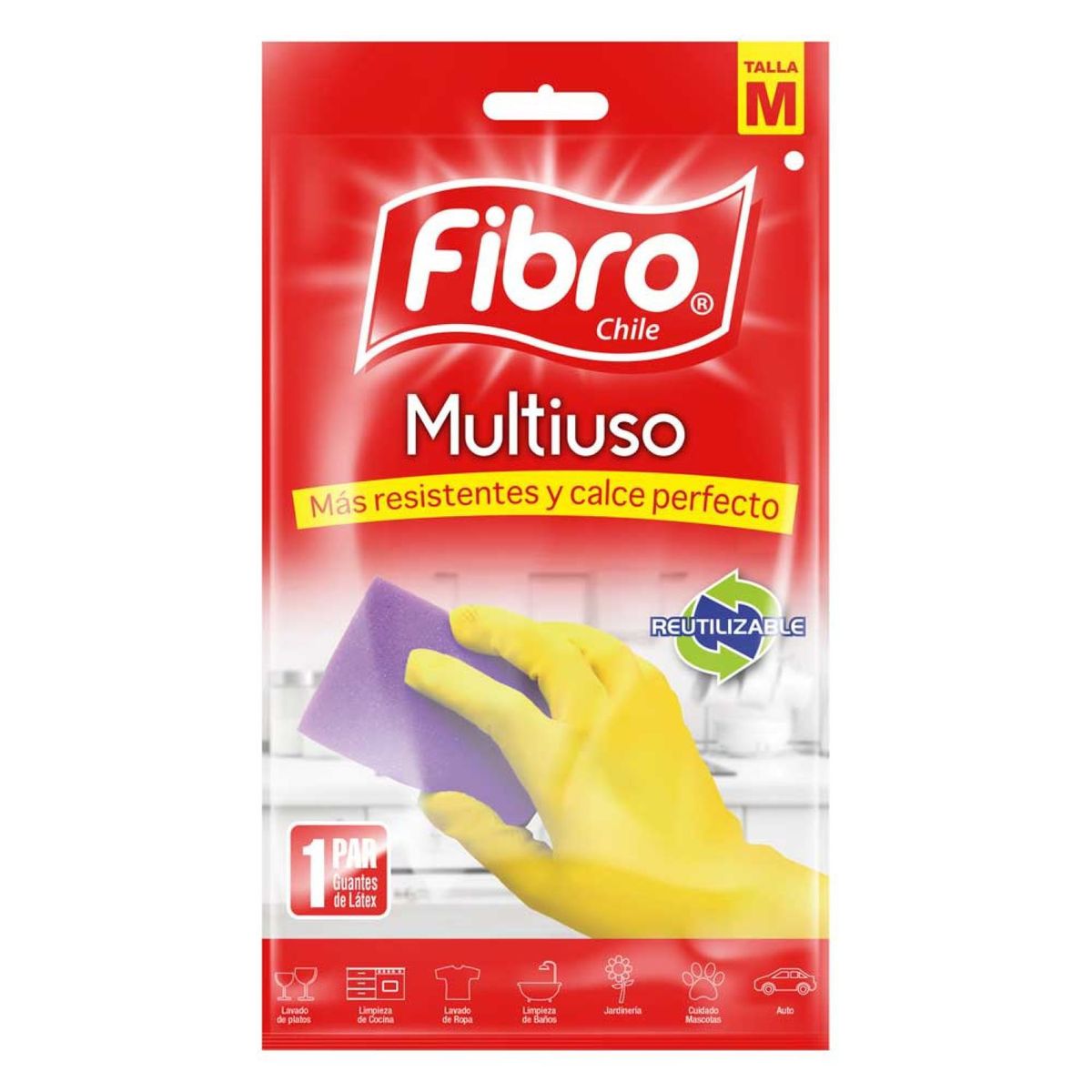 FIBRO - Guante Multiuso Fibro Tamaño Mediano  1 Un