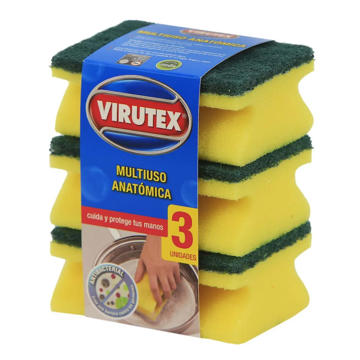 VIRUTEX - Esponja Acanalada Virutex 3 Un