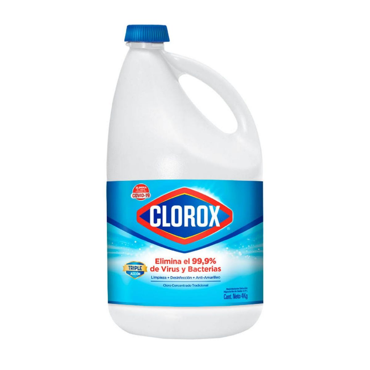 CLOROX - Cloro Clorox Tradicional Botella 4 Lts
