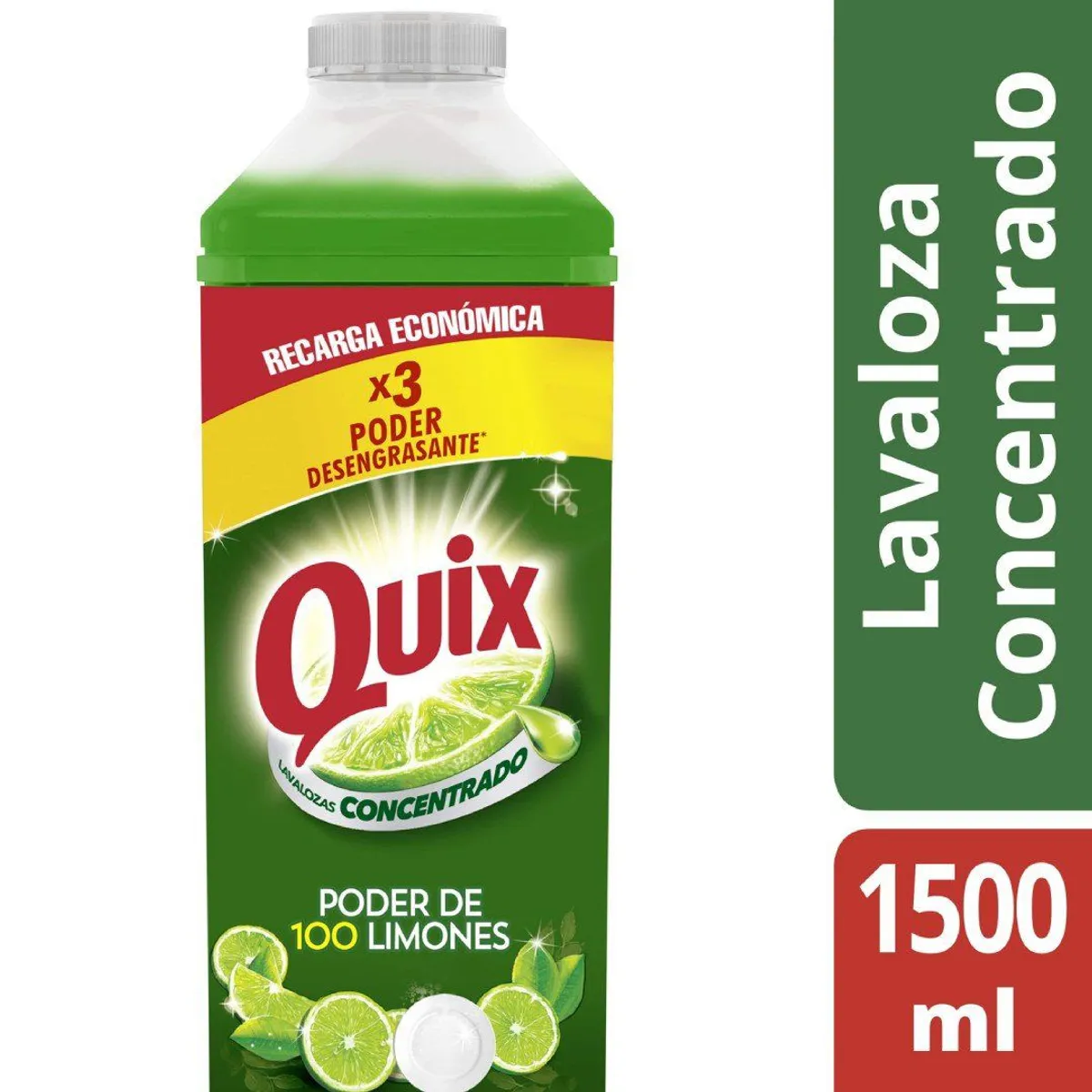 QUIX - Lavaloza Quix Poder Recarga Aroma Limón 1.5 L