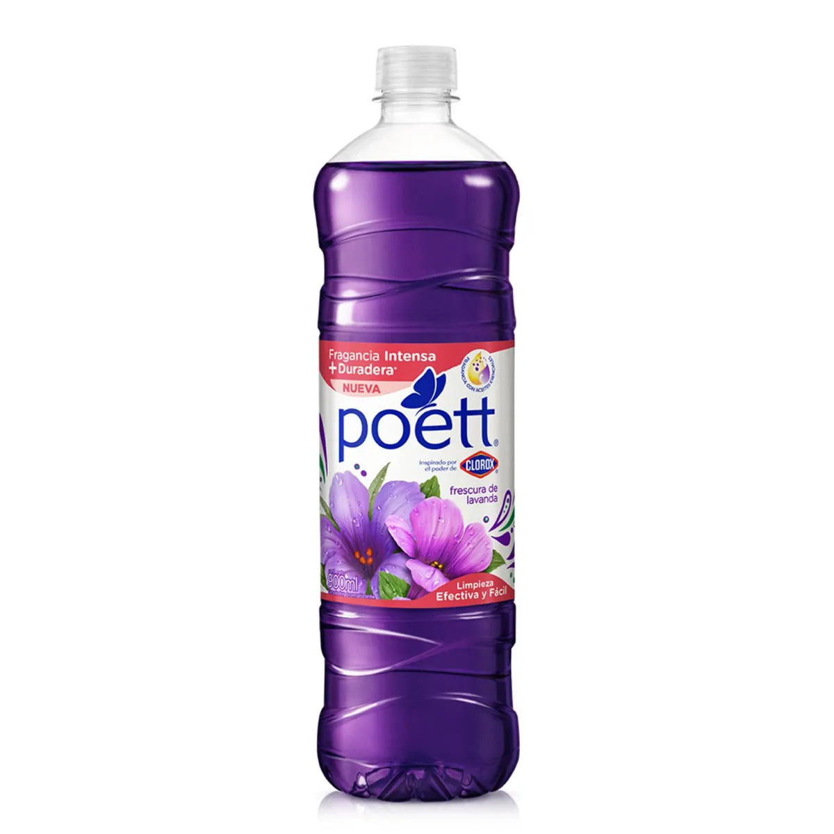POETT - Limpiador Desinfectante de Pisos Poett Frescura de Lavanda Botella 900 ml