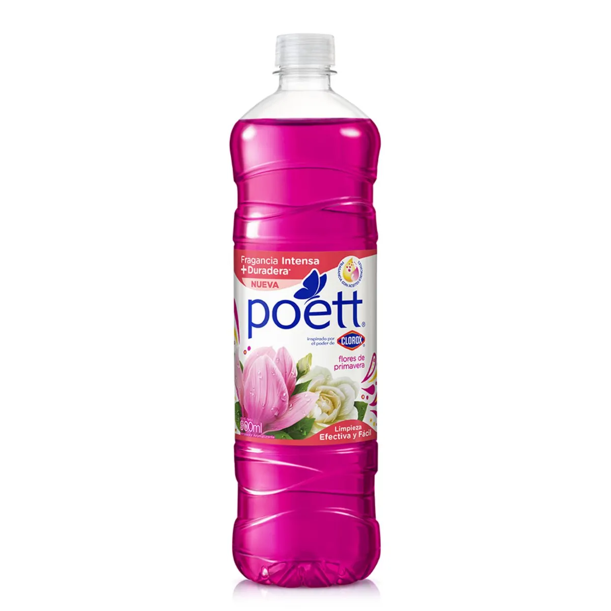 POETT - Limpiador Desinfectante de Pisos Poett Flores de Primavera Botella 900 ml