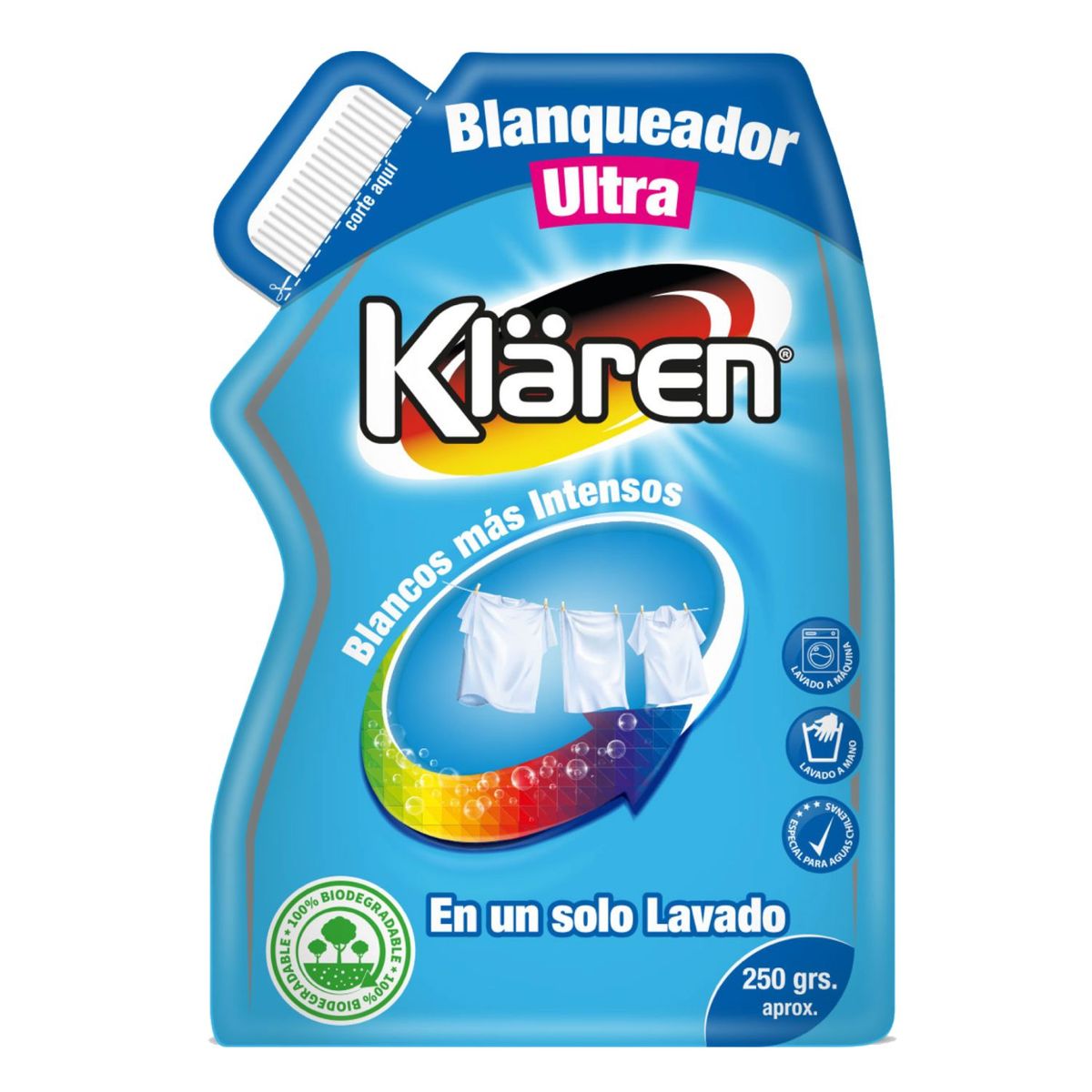 KLAREN - Blanqueador Ropa Ultra Klaren 250 gr