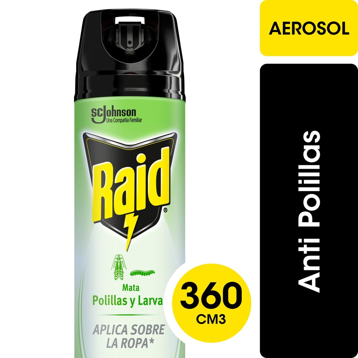 RAID - Insecticida Raid Mata Polillas 360 ml