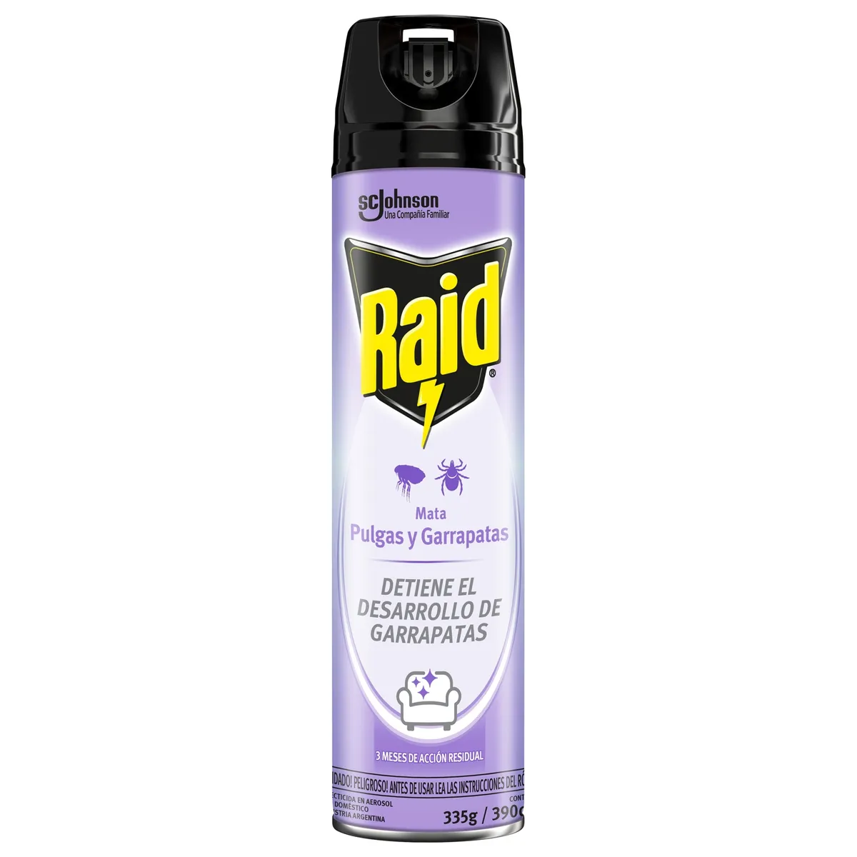 RAID - Insecticida Aerosol Mata Pulgas/Garrapatas