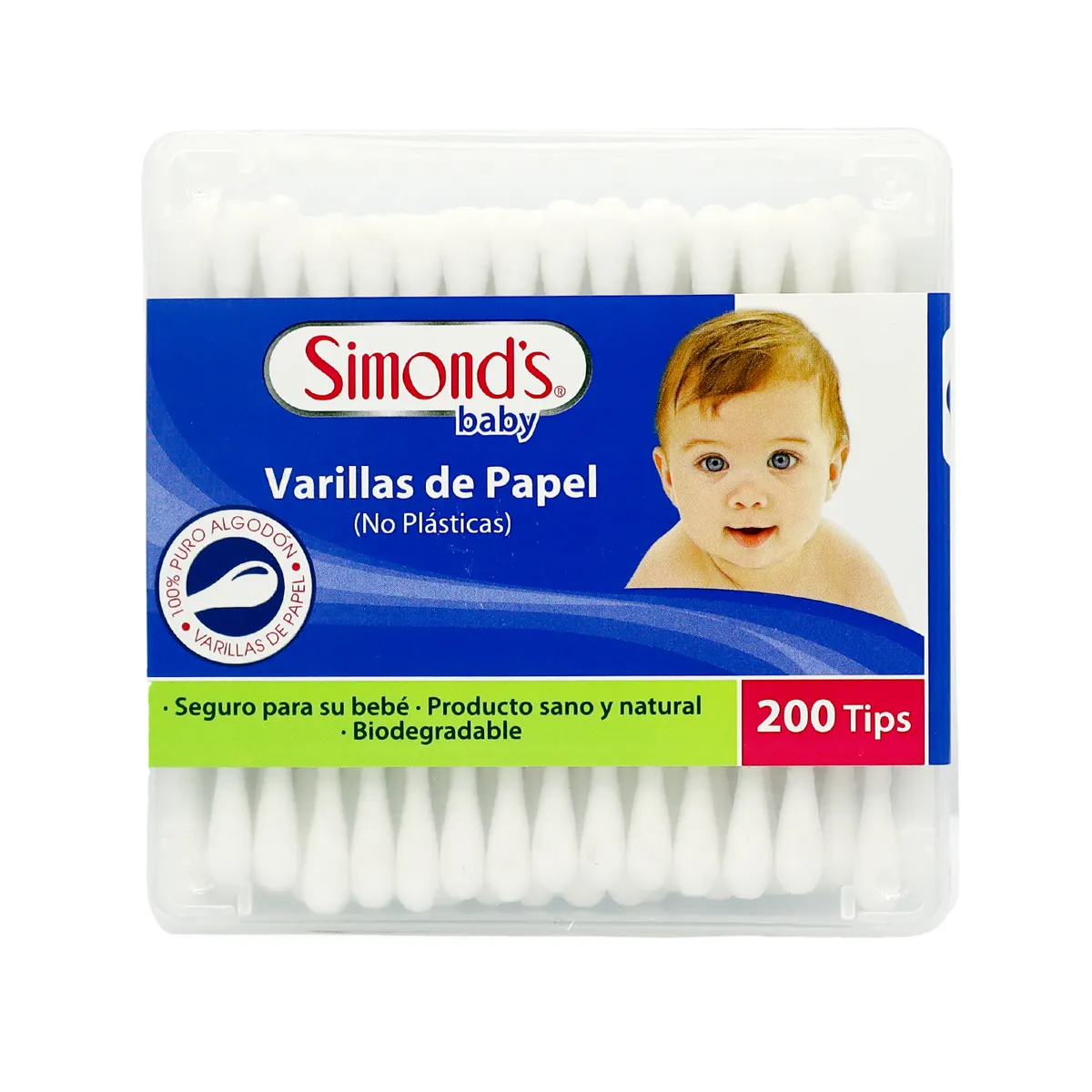 SIMONDS - Varillas de Algodón en Caja Acrílico
