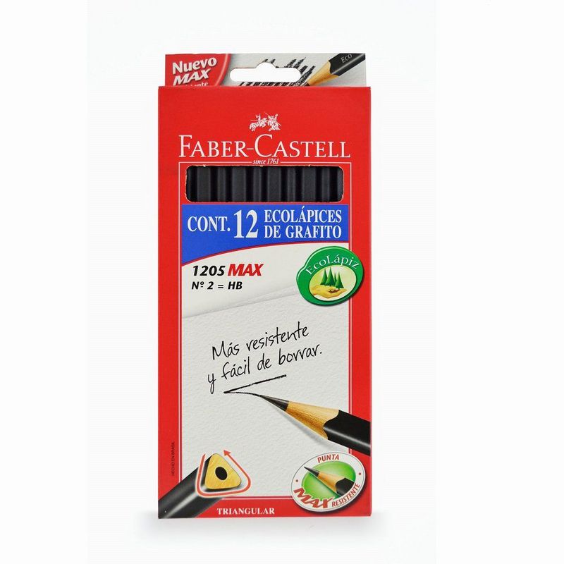 FABER CASTELL - Grafito 1205 Triangular Estuche 12