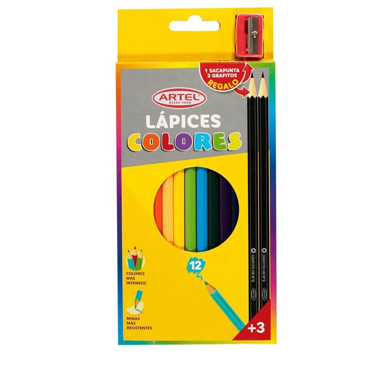 ARTEL - Set 12 Lápices de Color Largos