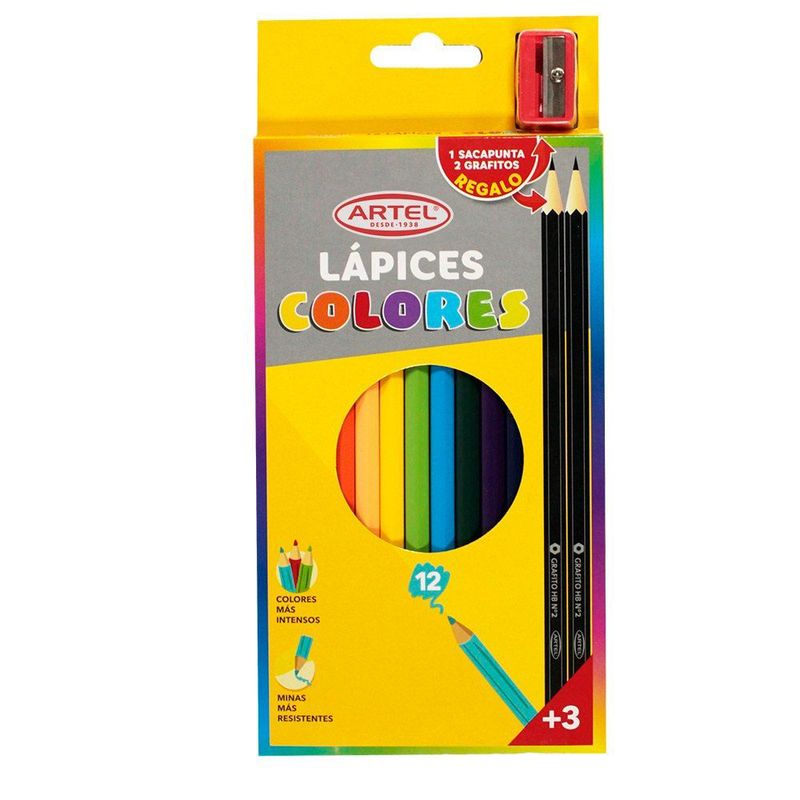 ARTEL - Set 12 Lápices de Color Largos
