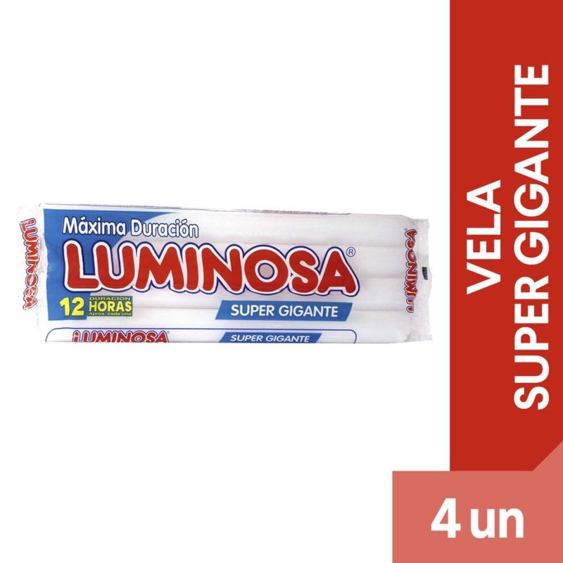 LUMINOSA - Pack Velas Luminosas Super Gigante 4 Un