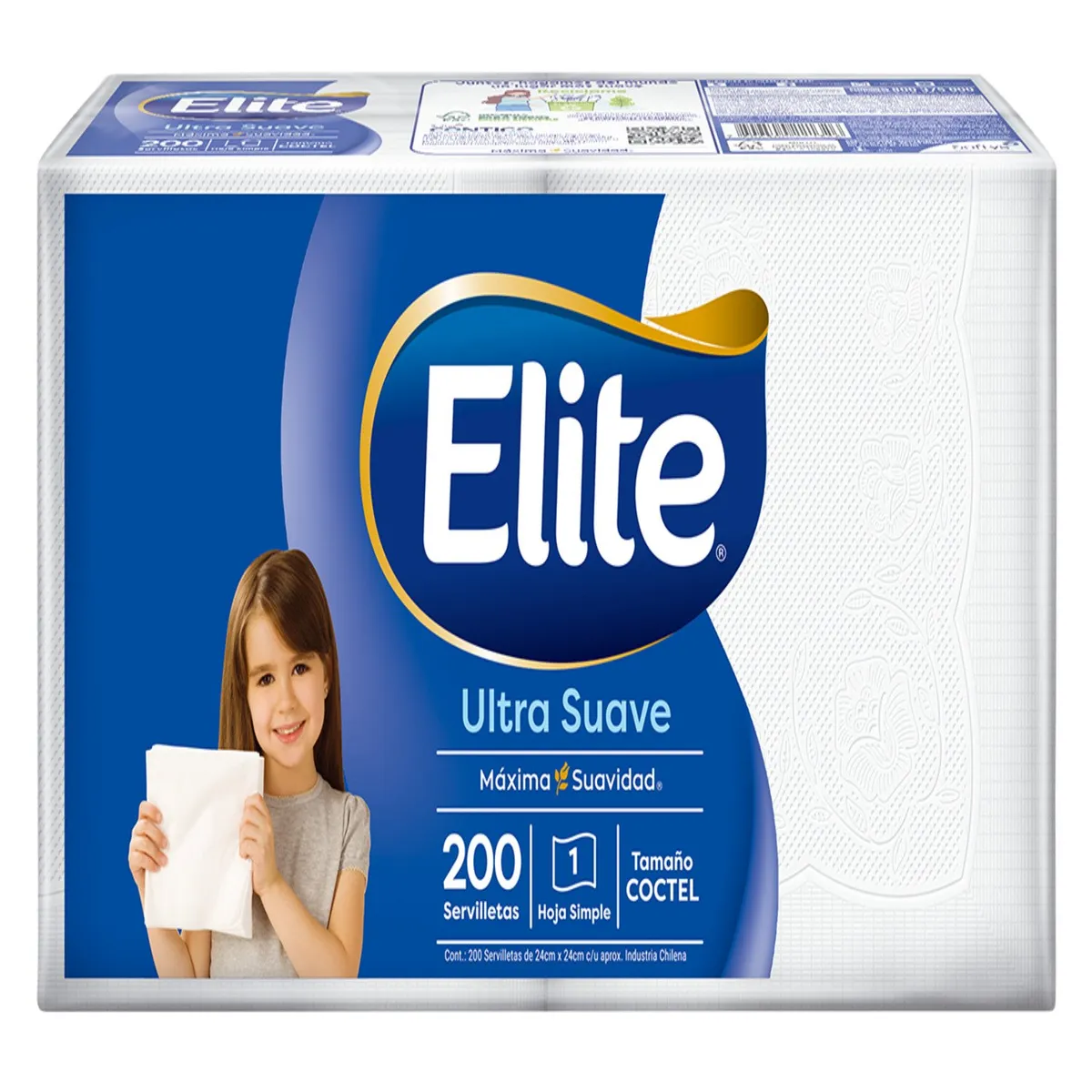 ELITE - Servilletas Cocktail Elite Una Hoja 200 Un