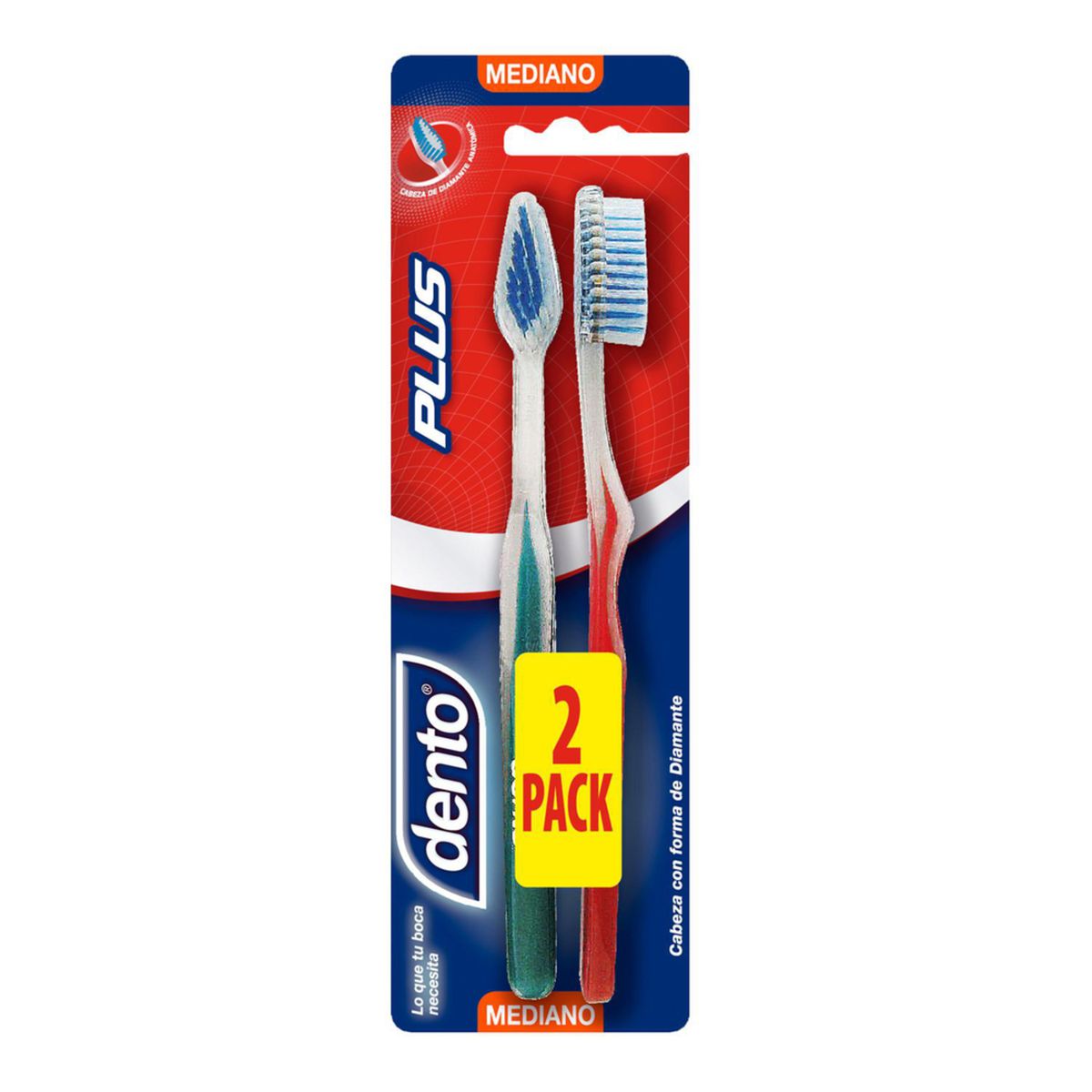 DENTO - Cepillo de Dientes Dento Plus Mediano 2 Un