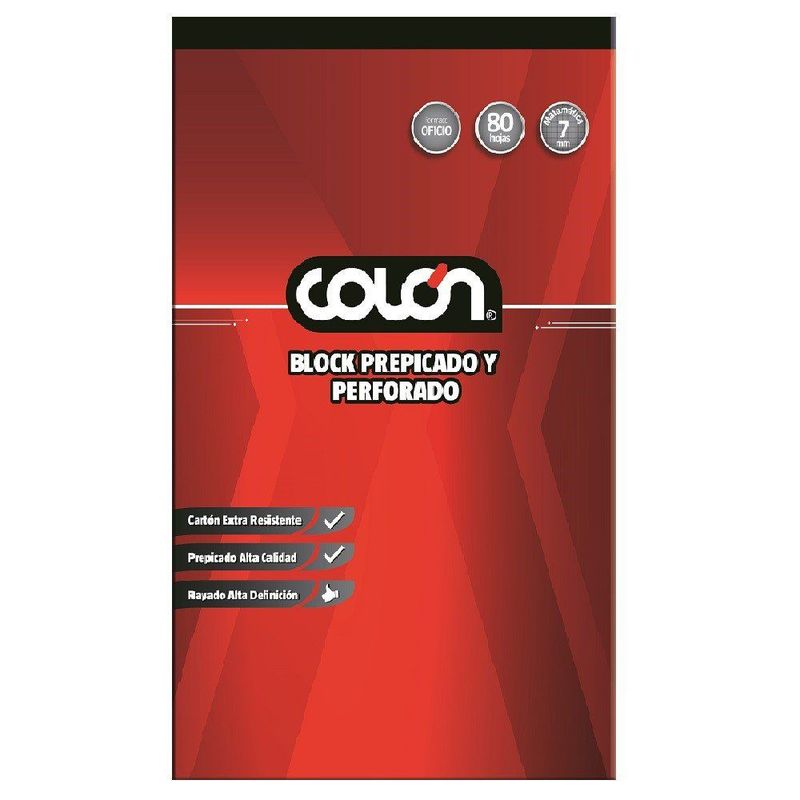 COLON - Block Oficio 7mm 80 Hojas 11656