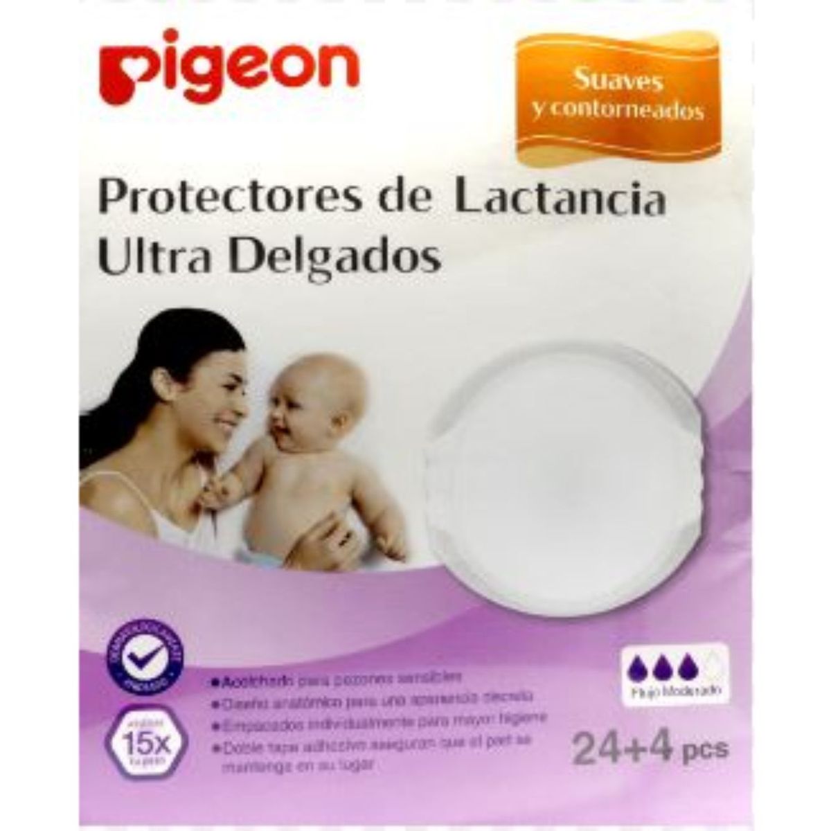 PIGEON - Protectores de Lactancia Ultra Delgados 24+4 Pigeon 24 Un