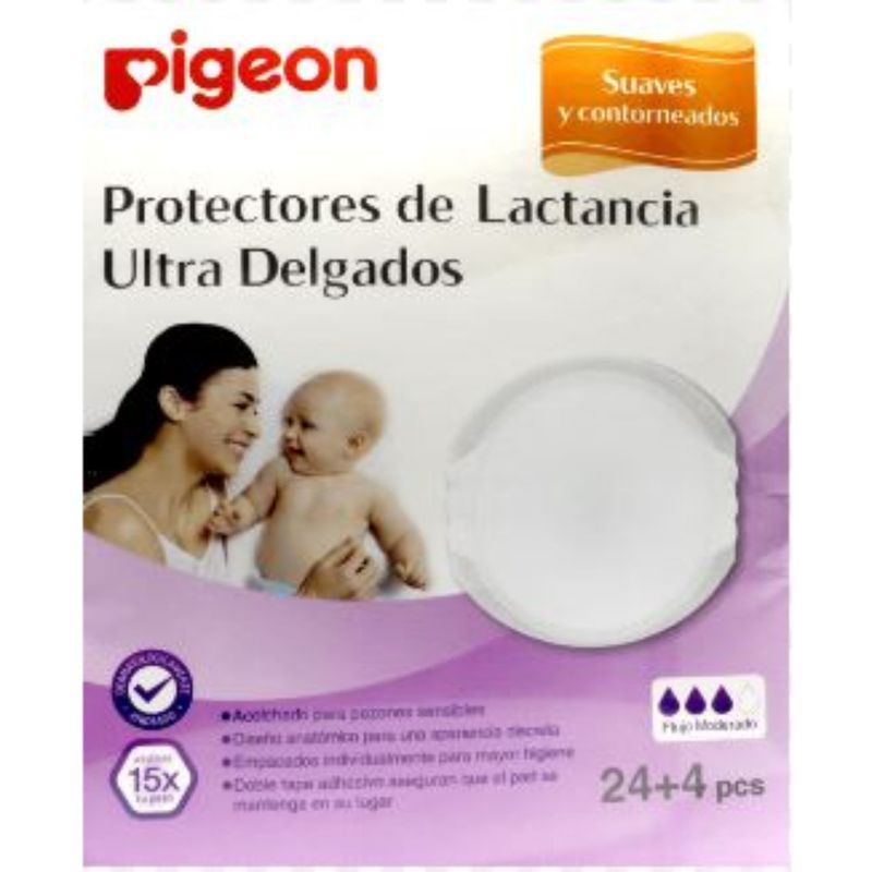 PIGEON - Protectores de Lactancia Ultra Delgados 24+4 Pigeon 24 Un