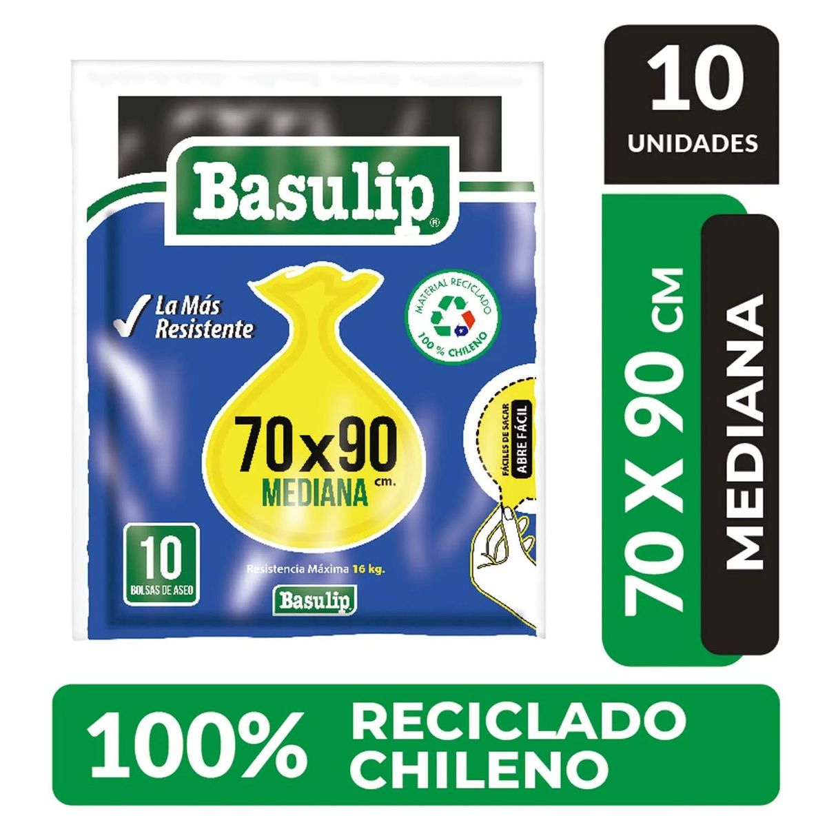 BASULIP - Bolsa de Basura Basulip Mediana 70 x 90 cm