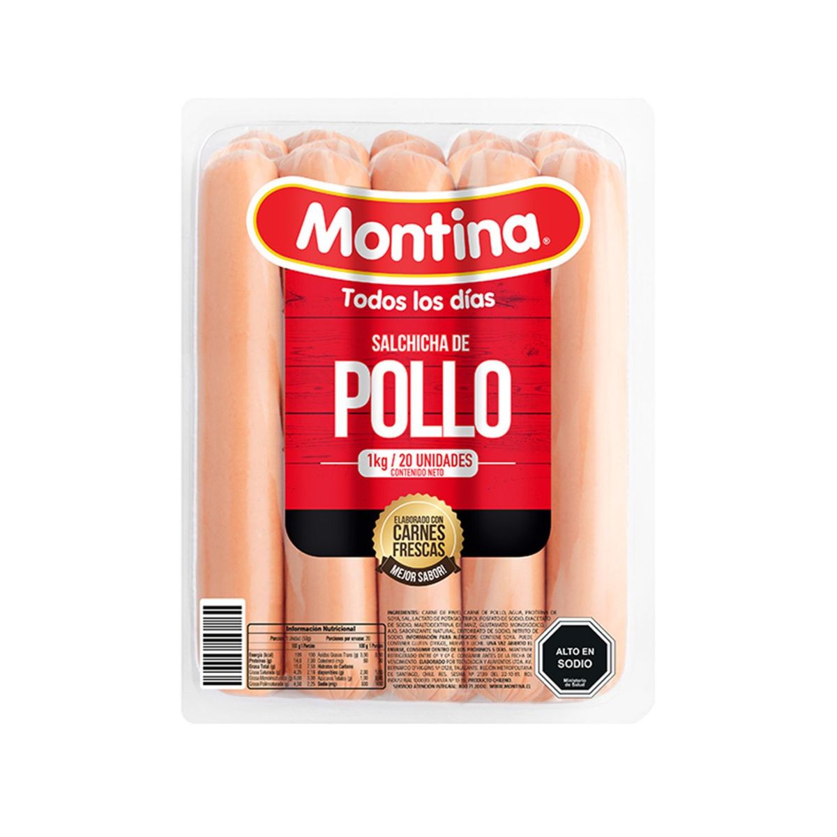 MONTINA - Salchicha de Pollo Montina 20 Un