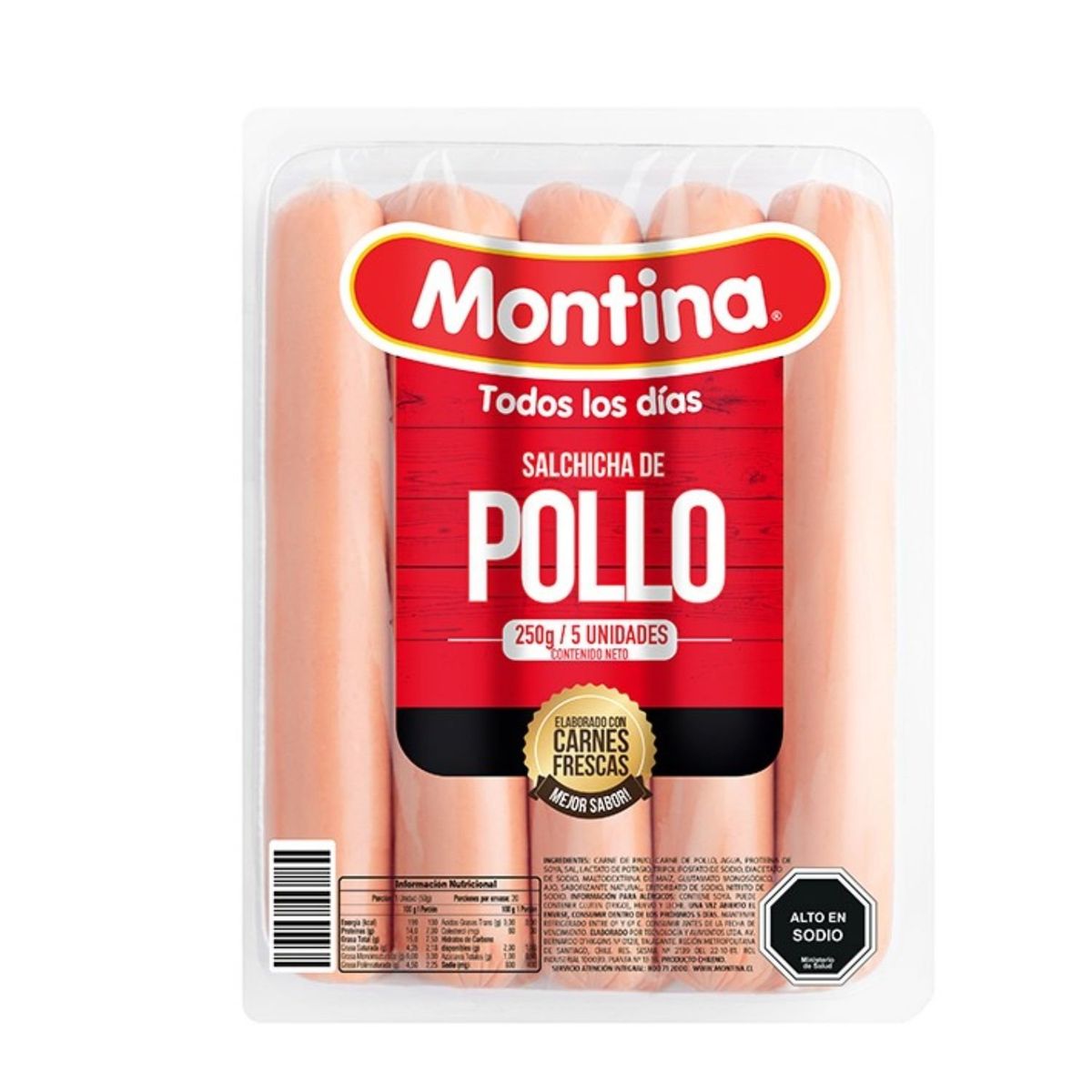 MONTINA - Salchichas de Pollo Montina 5 Un