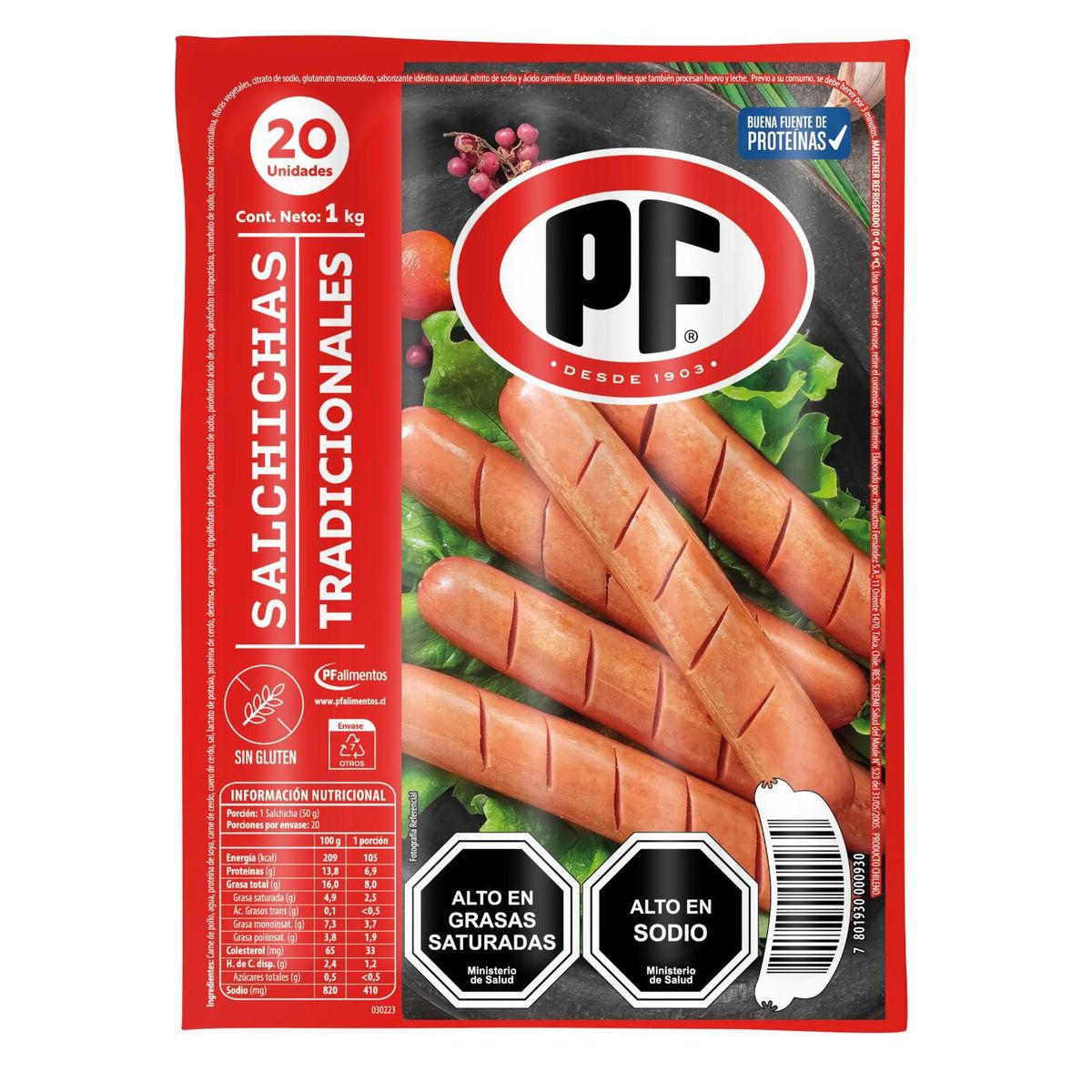 PF - Salchicha Tradicional PF 20 Un