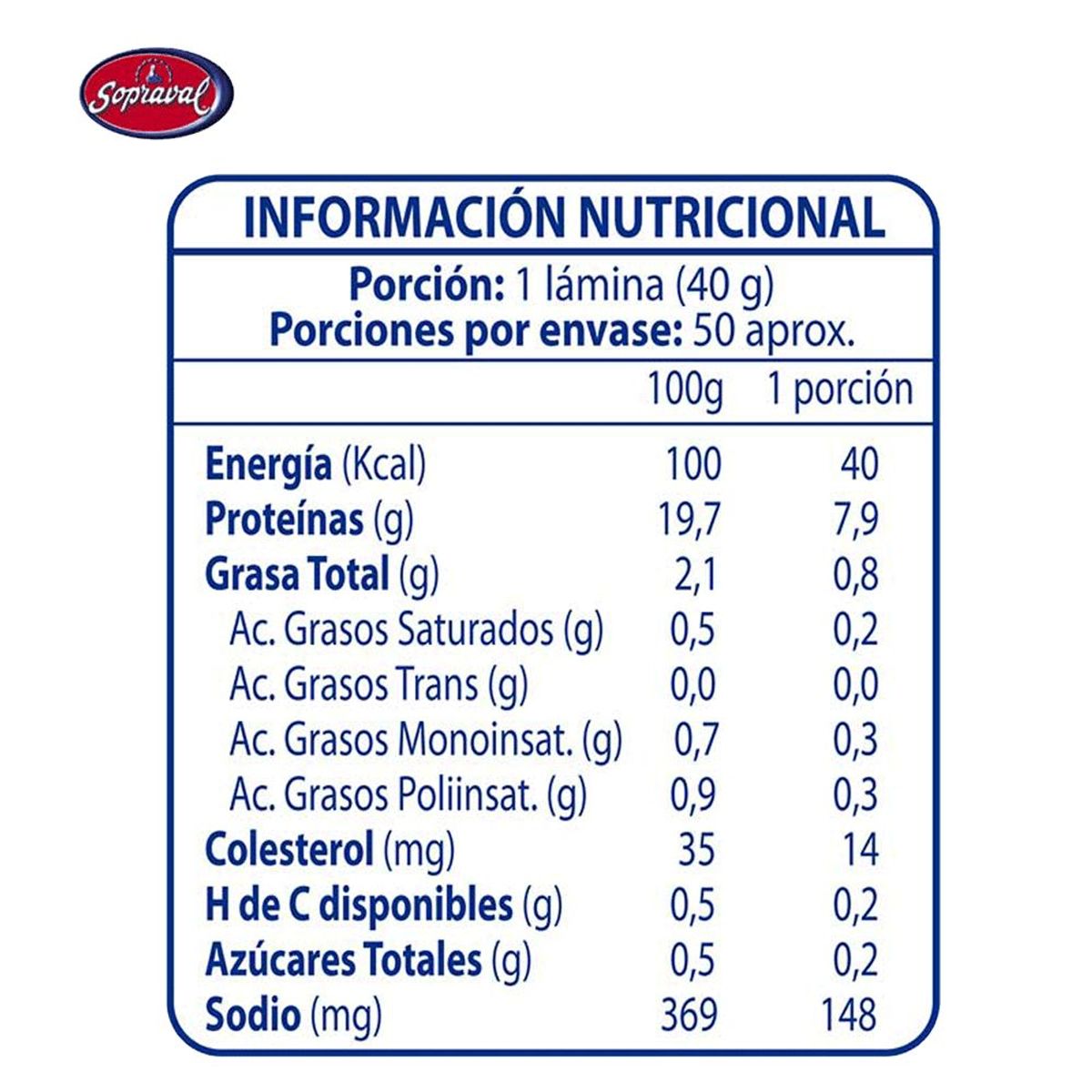 SOPRAVAL - Pechuga Pavo Asada Sopraval a Granel
