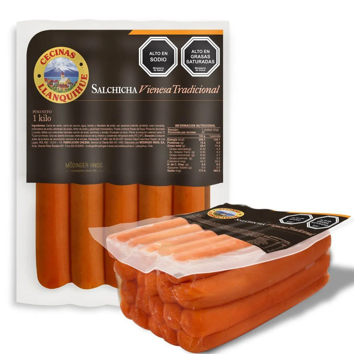 LLANQUIHUE - Salchicha Vienesa Tradicional Llanquihue 20 Un