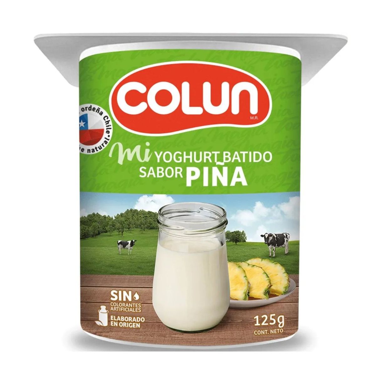 COLUN - Yoghurt Batido Sabor Piña Colun 125 g