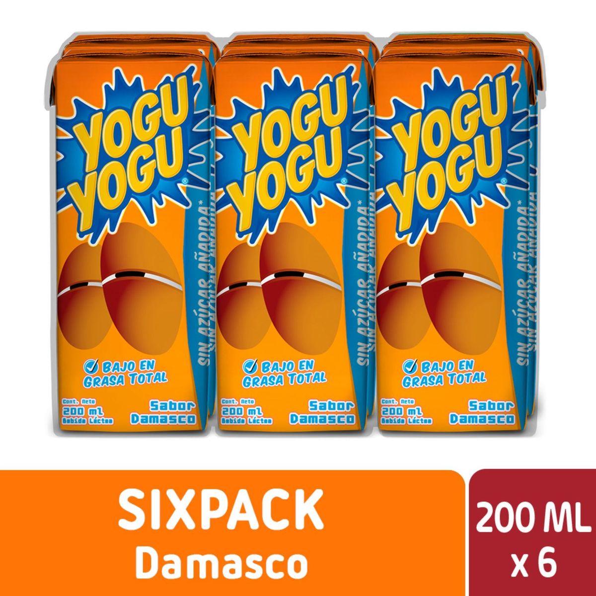 YOGU YOGU - Pack Bebida Láctea Yogu Yogu Sabor Damasco