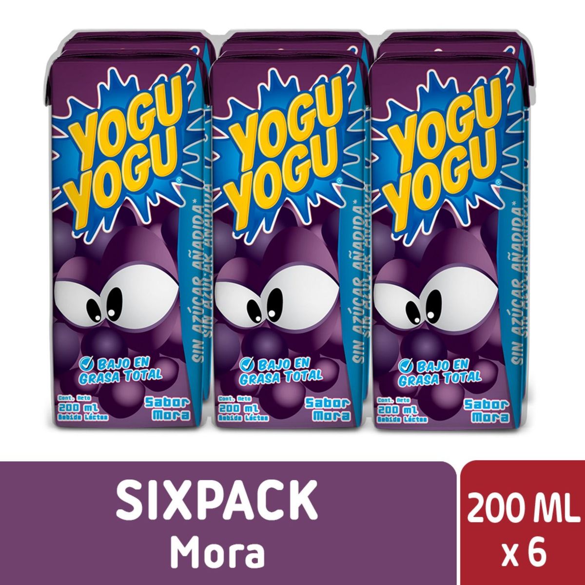 YOGU YOGU - Pack Bebida Láctea Yogu Yogu Sabor Mora