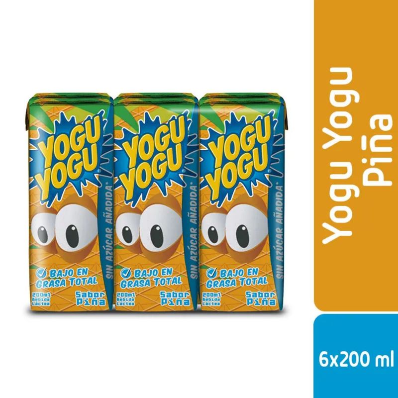 YOGU YOGU - Bebida Láctea Yogu Yogu Sabor Piña 6 x 200 ml