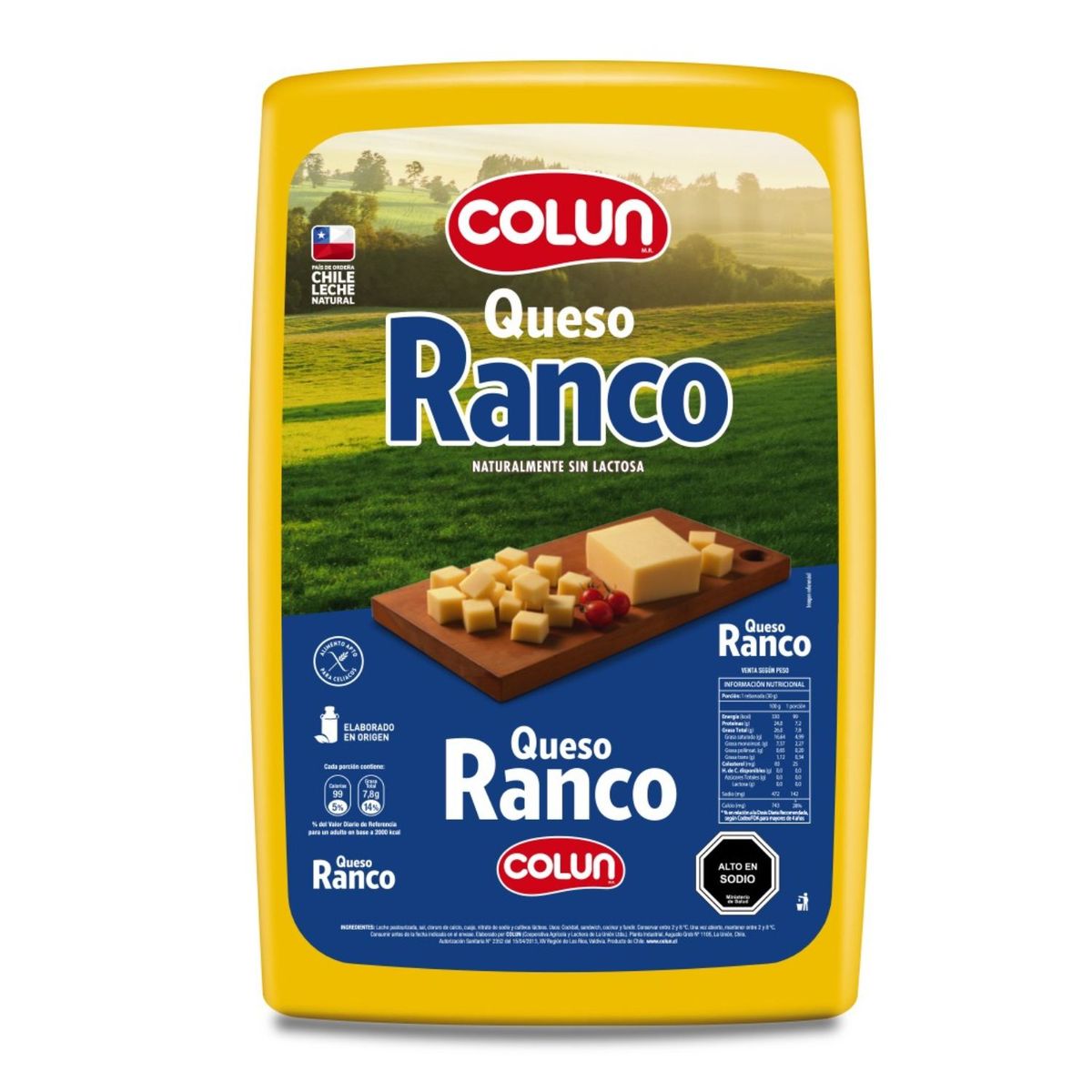 COLUN - Queso Ranco en Trozo Colun a Granel