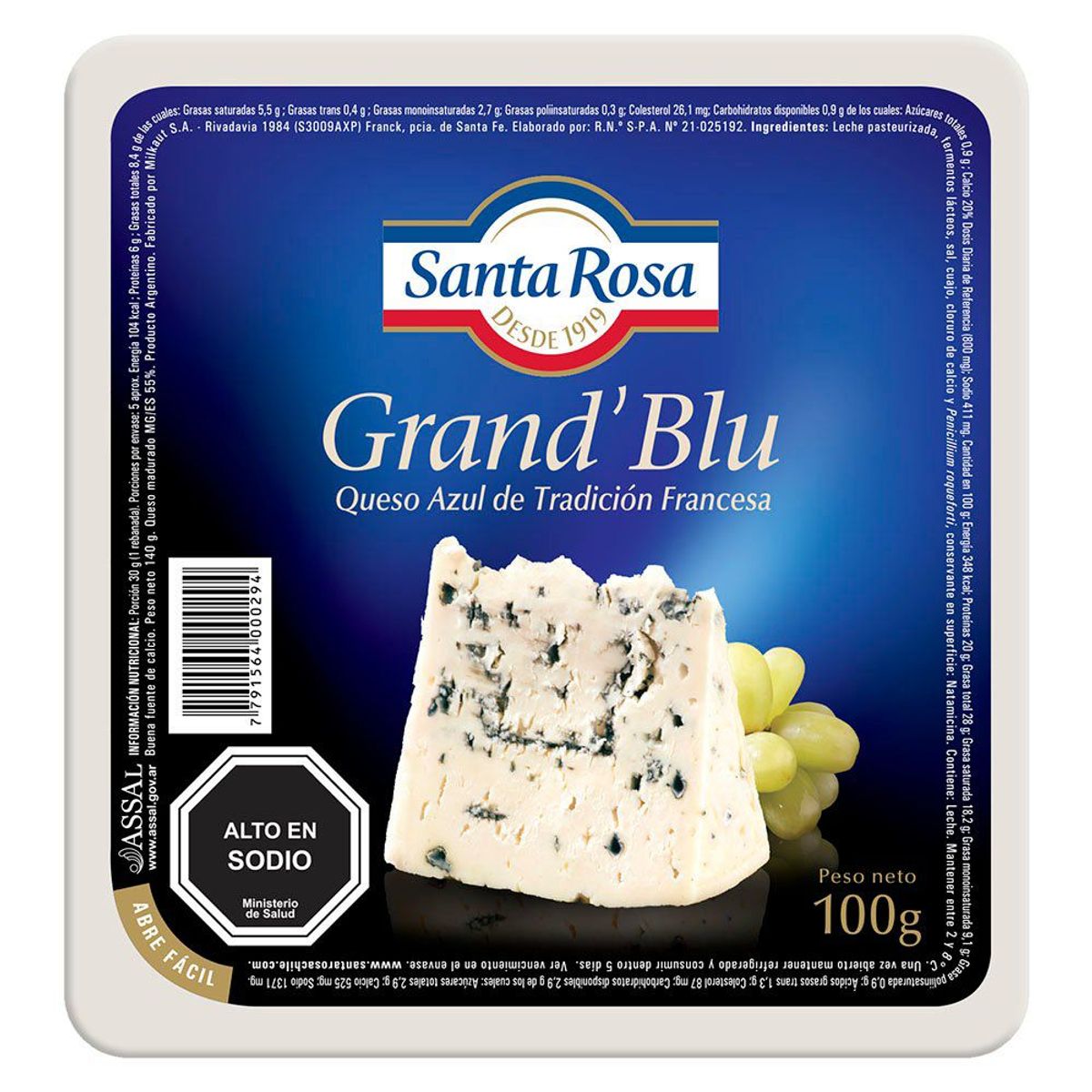 SANTA ROSA - Queso Azul Santa Rosa 100 g