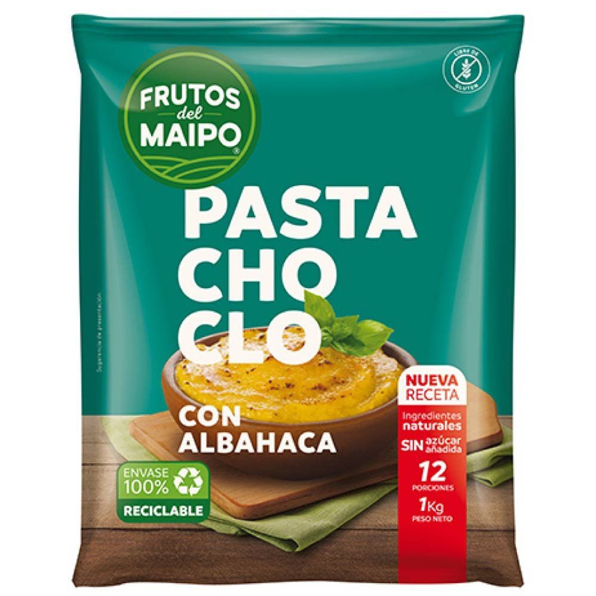 FRUTOS DEL MAIPO - Pasta de Choclo con Albahaca Congelada Frutos del Maipo 1 Kg