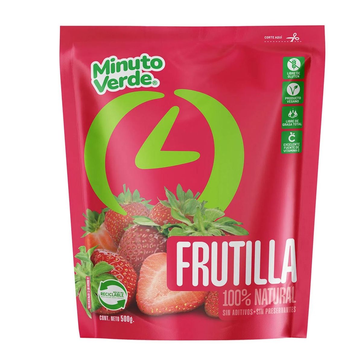 MINUTO VERDE - Frutilla Entera Congelada Minuto Verde 500 g