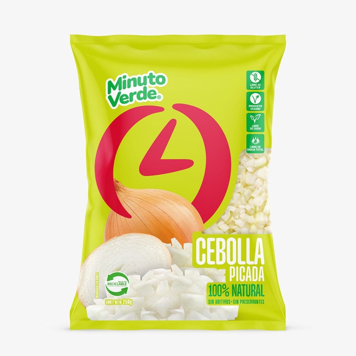MINUTO VERDE - Cebolla Picada Congelada Minuto Verde 250 g