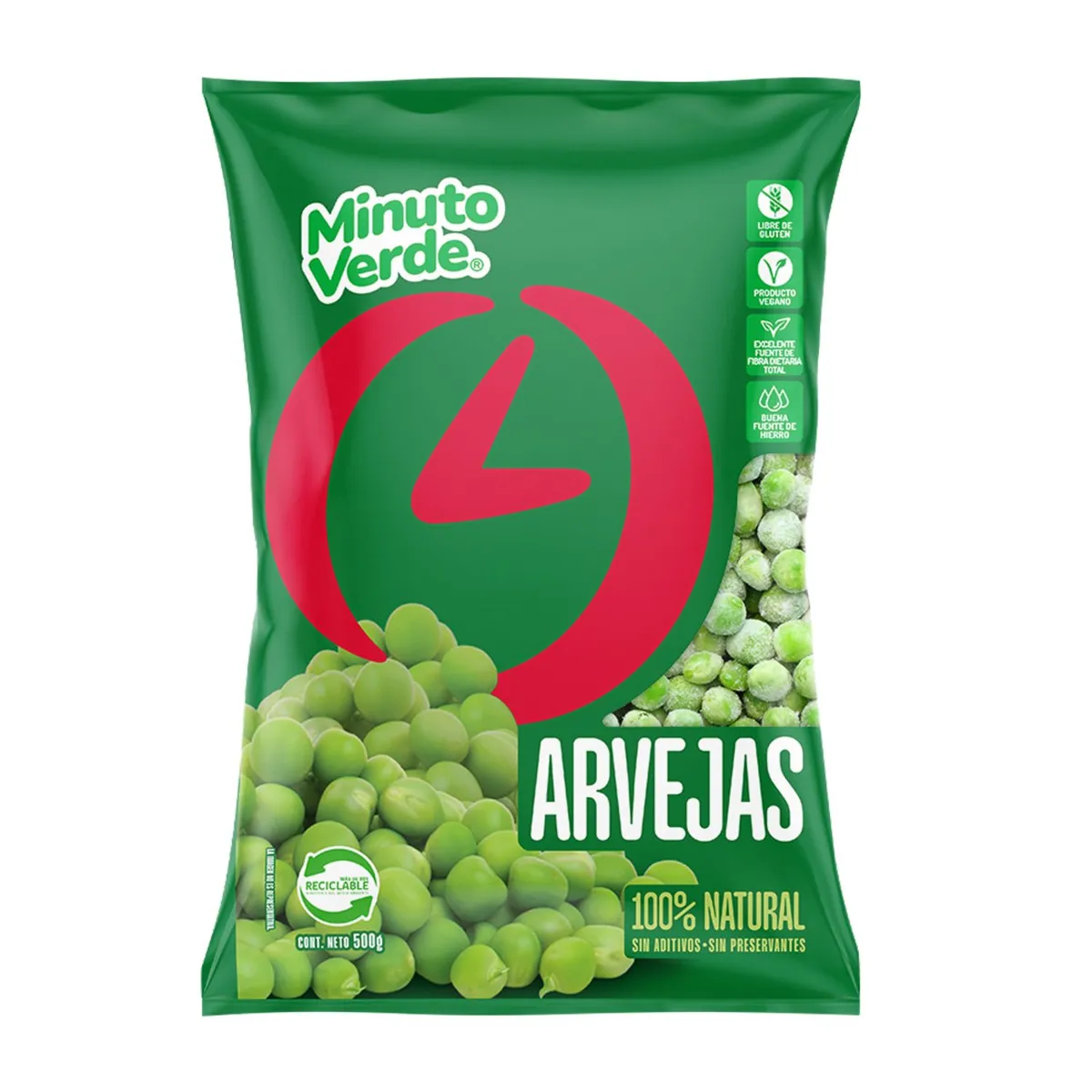 MINUTO VERDE - Arvejas Congeladas Minuto Verde 500 g