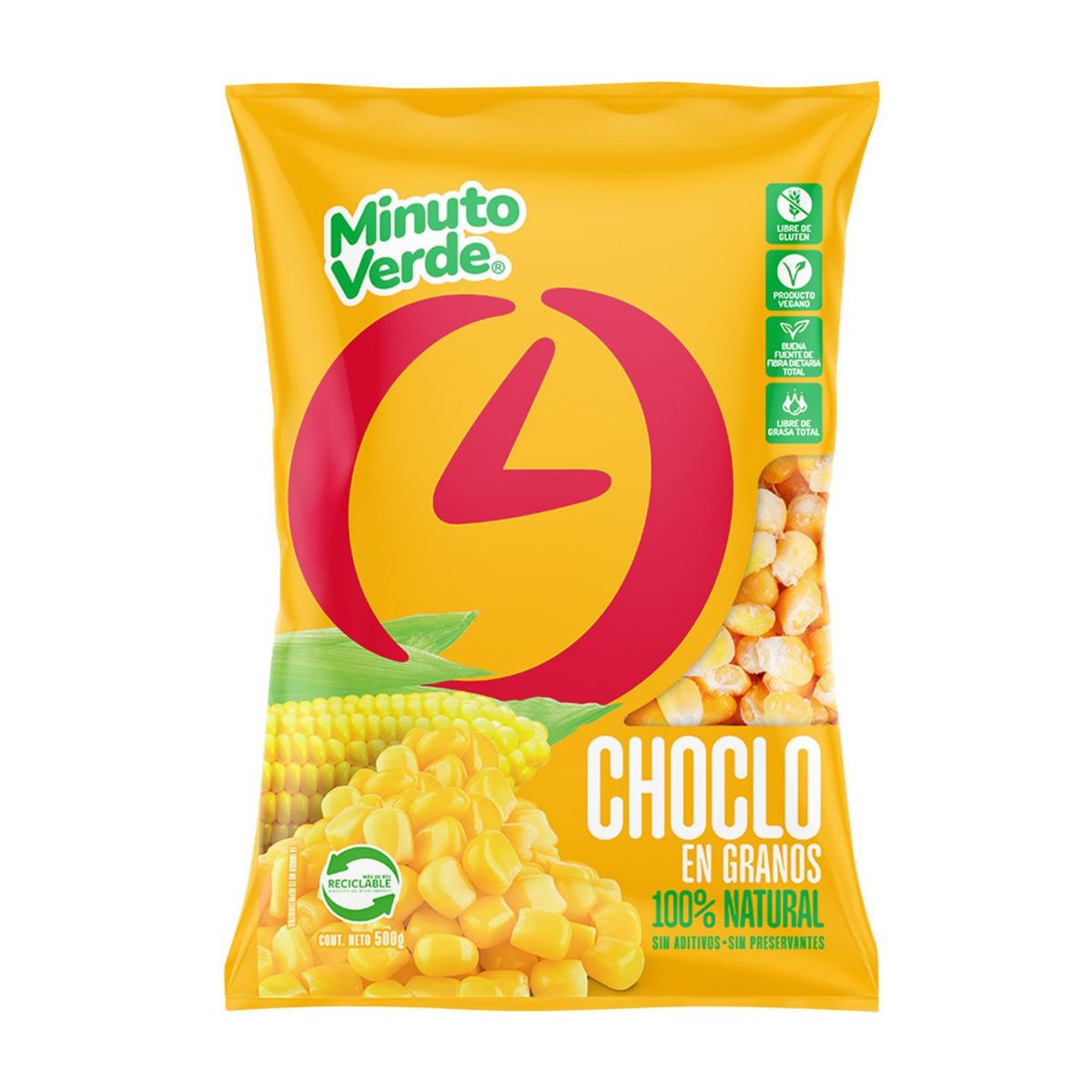 MINUTO VERDE - Choclo en Granos Congelados Minuto Verde 500 g