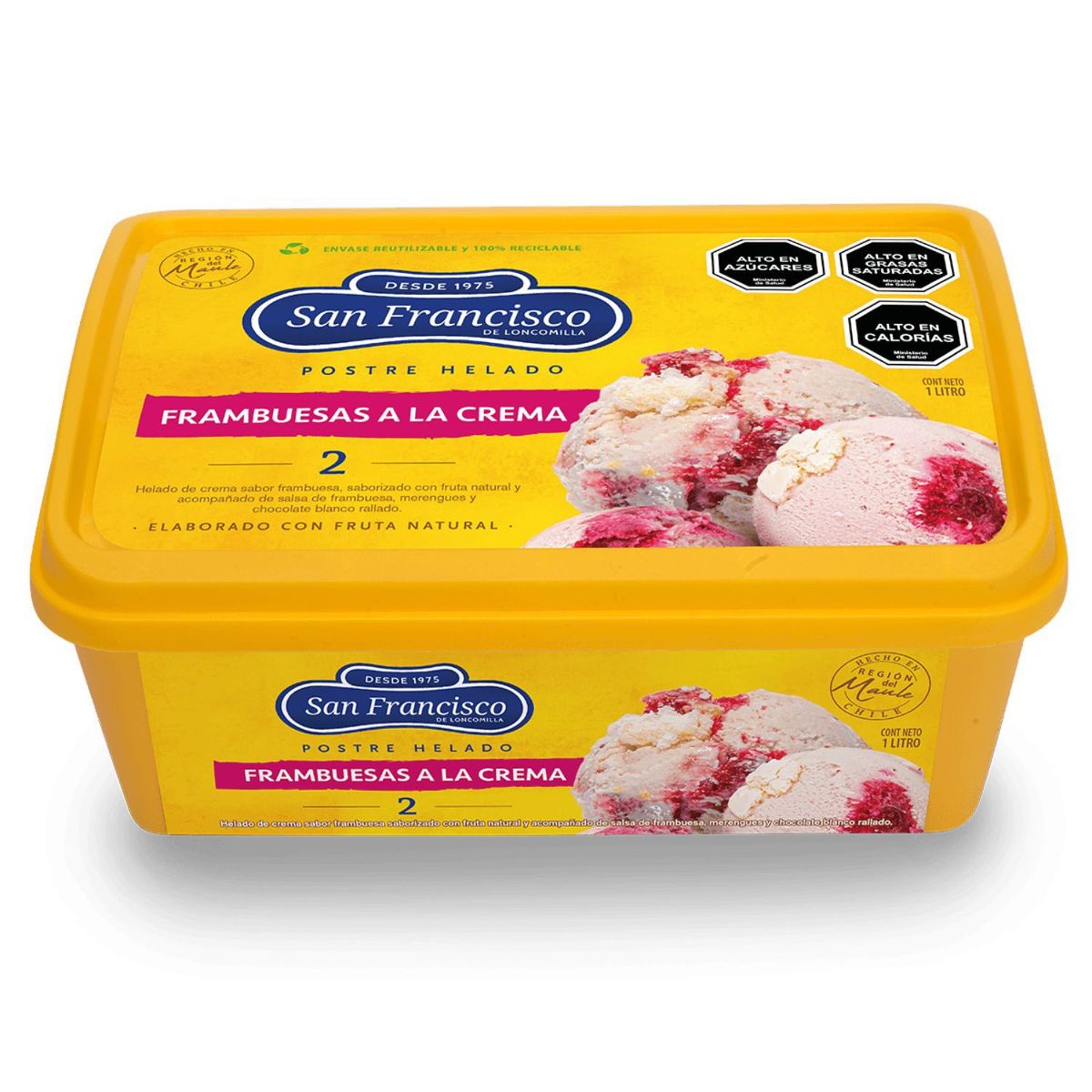 SAN FRANCISCO - HELADO FRAMBUESA CREMA 1 LT..