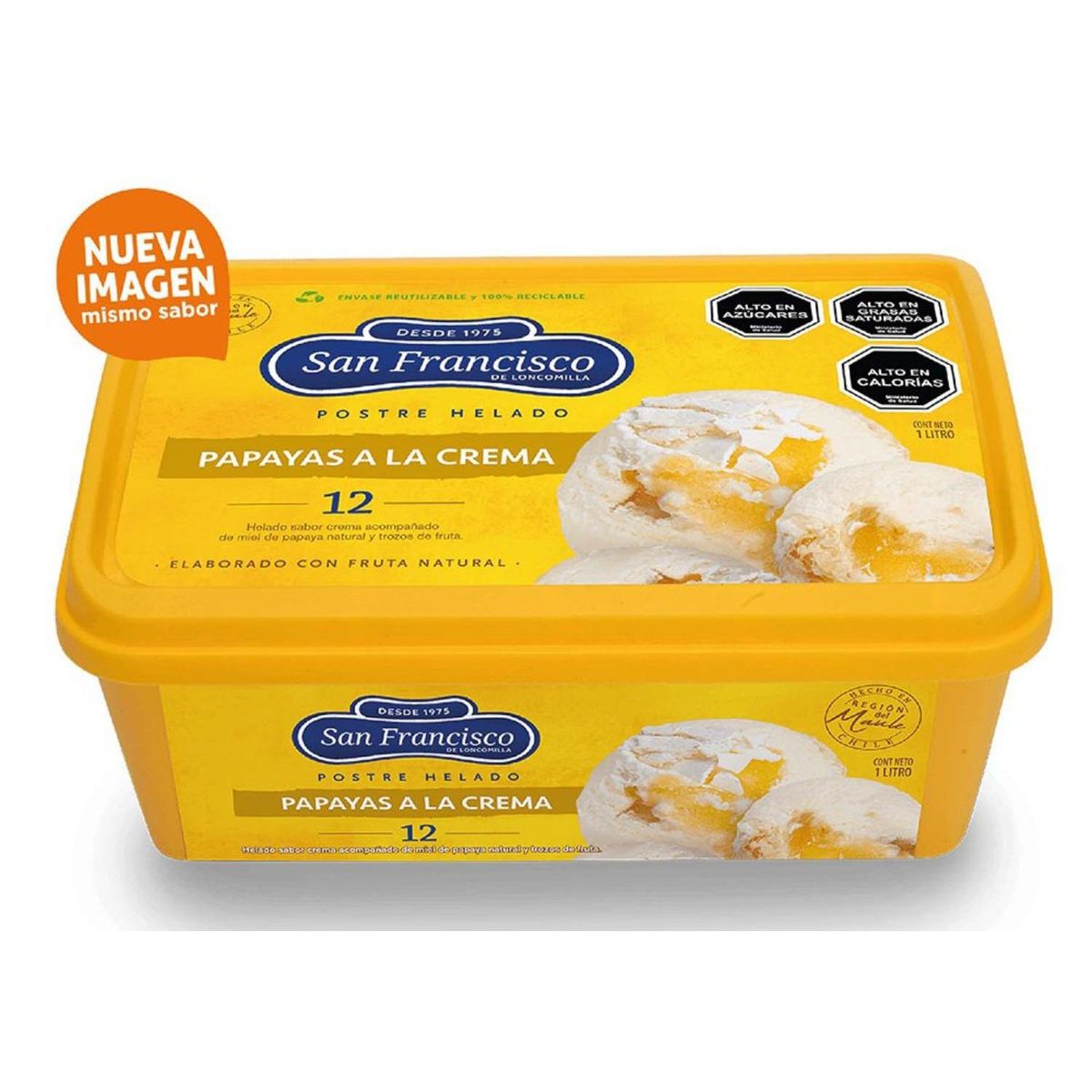 SAN FRANCISCO - HELADO PAPAYAS CREMA 1 LT..