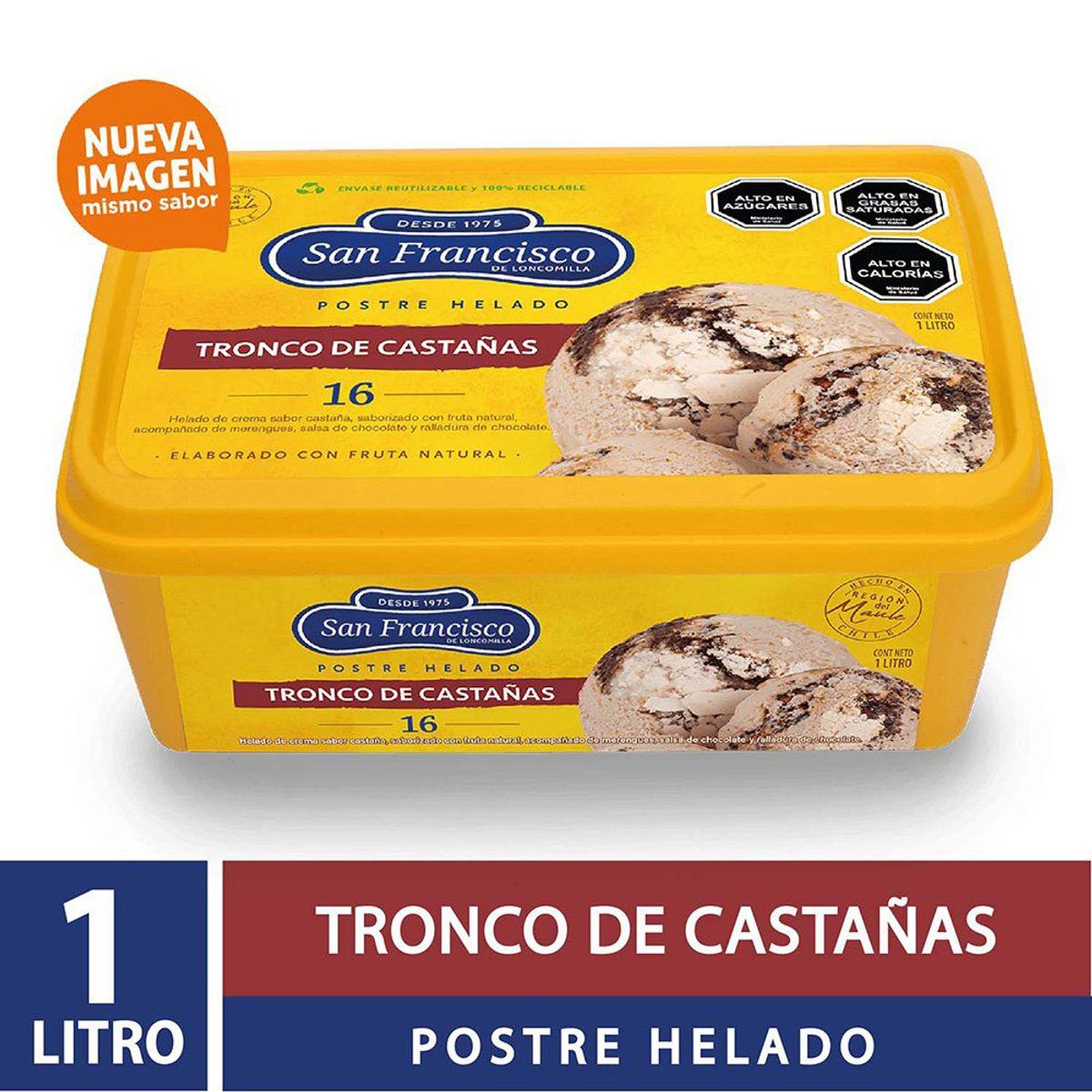 SAN FRANCISCO - HELADO TRONCO CASTANA 1 LT..