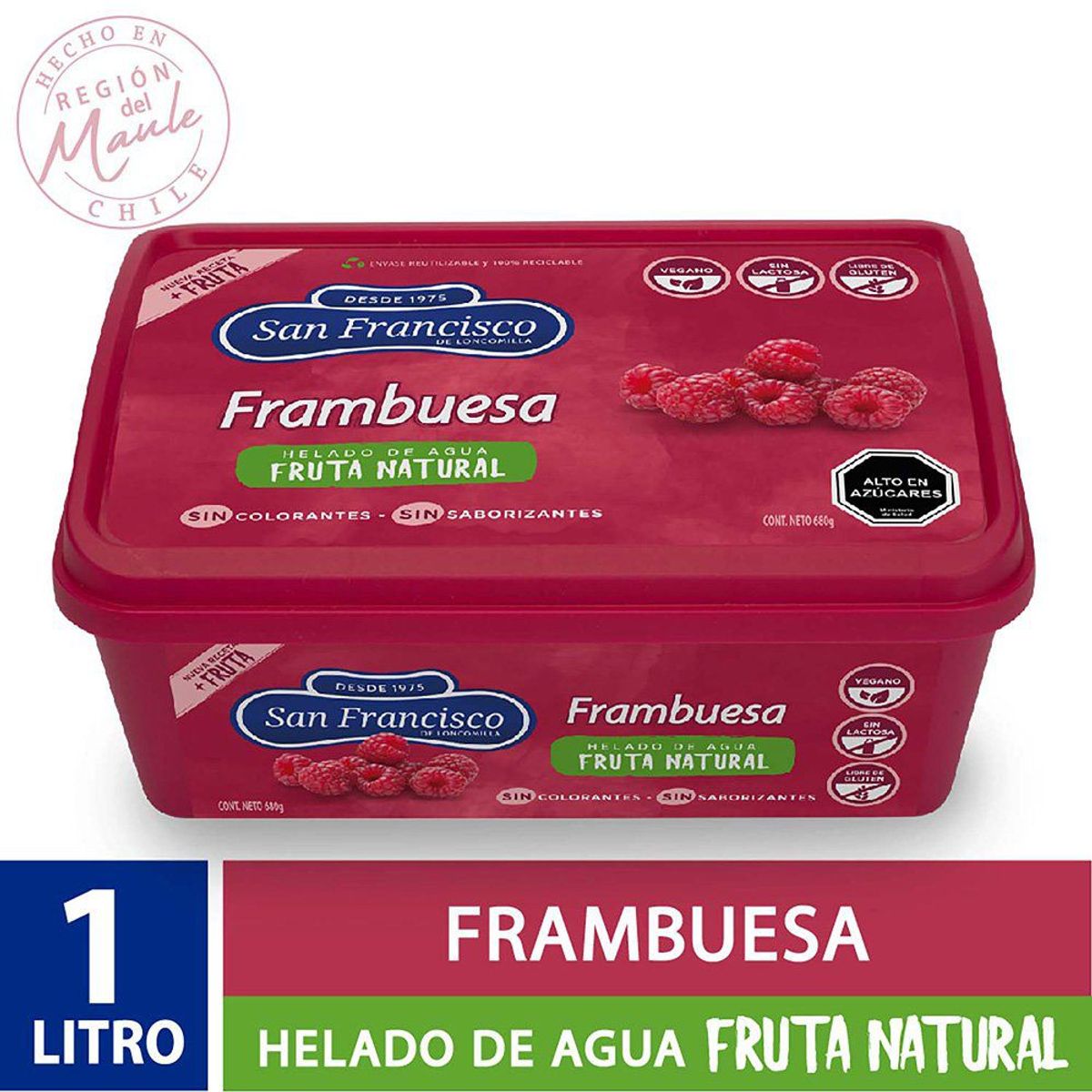 SAN FRANCISCO - HELADO FRAMBUESA AGUA 1 LT.